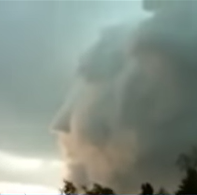 Face in a cloud
